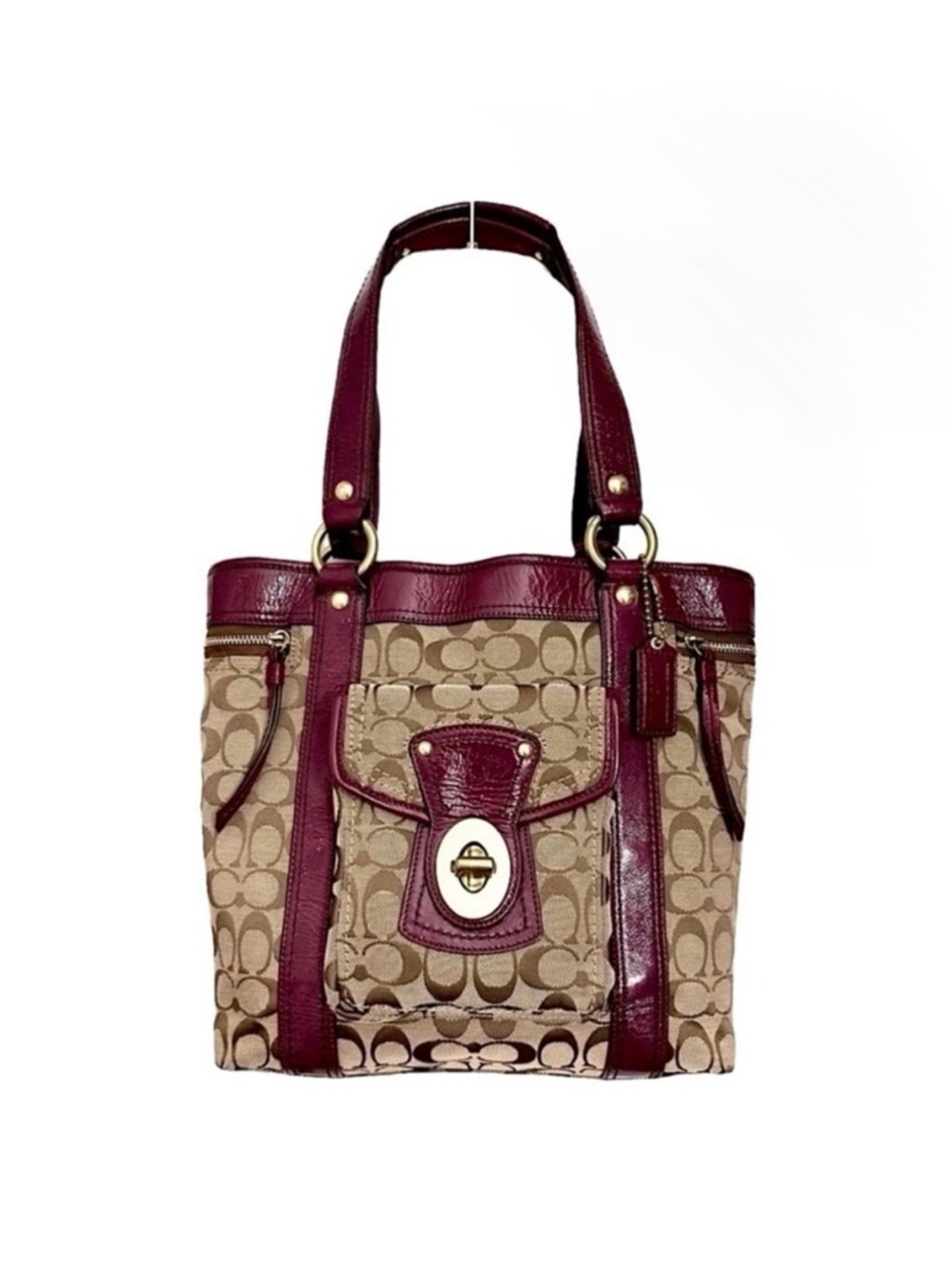 Coach Vintage Legacy 65th Anniversary F12889 Signature Logo & Patent Leather